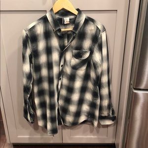 Plectrum by Ben sherman. Black and off white plaid